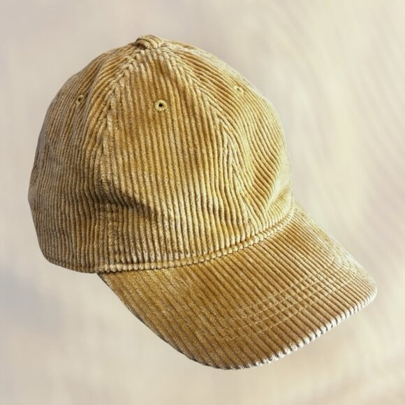 Kids Y2K gap corduroy yellow harvest gold hat Boys baseball cap Fall Autumn - Picture 1 of 3